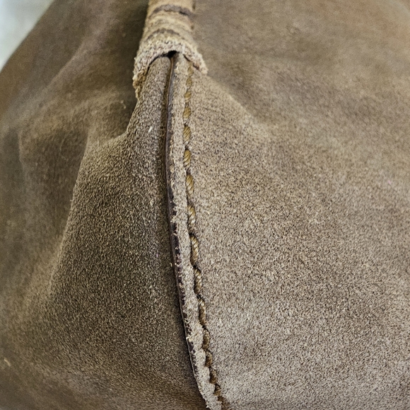 Authentic Gucci Hand Bag Bamboo Brown Suede Leather - Picture 11 of 17